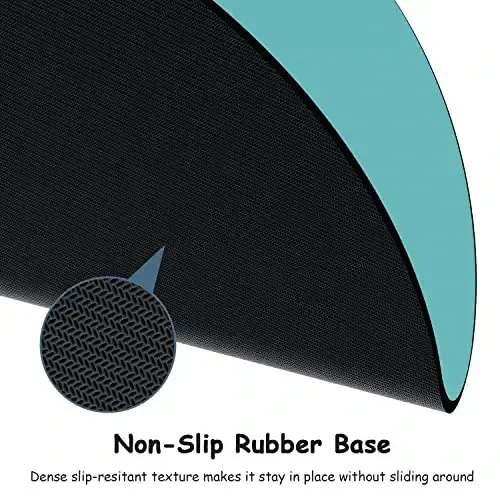 Dapesuom Small Mouse Pad, 6 x 6 Inch Thick Rubber Premium-Textured Non-Slip Portable & Washable Round Mini Mouse Mat for Women Men Wireless Laptops Keyboard Tray Gaming Work Computer, Malachite Green - 4