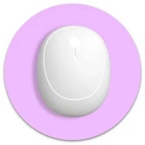 Dapesuom Small Mouse Pad, 6 x 6 Inch Thick Rubber Premium-Textured Non-Slip Portable & Washable Round Mini Mouse Mat for Women Wireless Laptops Keyboard Tray Gaming Work Computer Office Travel, Purple - 1