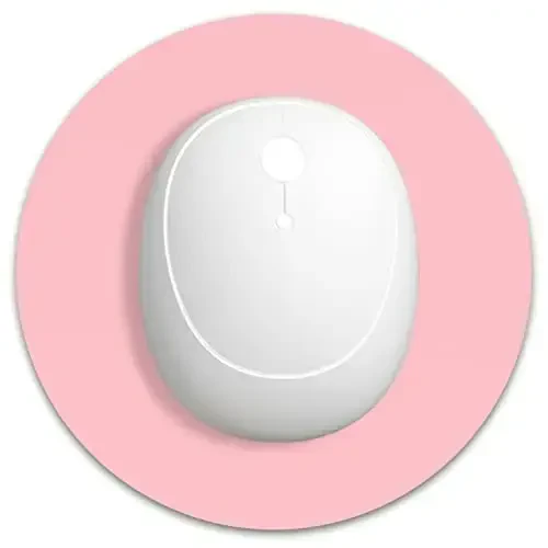 Dapesuom Small Mouse Pad, 6 x 6 Inch Thick Rubber Premium-Textured Non-Slip Portable & Washable Round Mini Mouse Mat for Women Wireless Laptops Keyboard Tray Gaming Work Computer Office Travel, Pink - 1