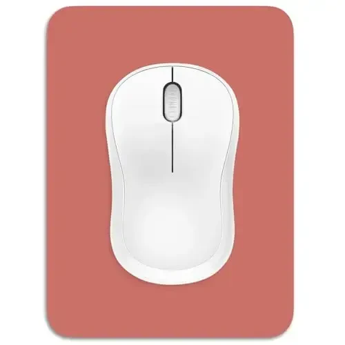 Dapesuom Small Mouse Pad, 6 x 8 Inch Thick Rubber Premium-Textured Non-Slip Portable & Washable Mini Mouse Mat for Women Men Wireless Laptops Keyboard Tray Gaming Computer Office Travel, Indian Red - 1