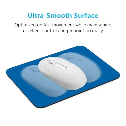Dapesuom Small Mouse Pad, 6 x 8 Inch Thick Rubber Premium-Textured Non-Slip Portable & Washable Mini Mouse Mat for Women Men Wireless Laptops Keyboard Tray Gaming Computer Office Travel, Dark Blue - 5