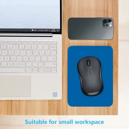 Dapesuom Small Mouse Pad, 6 x 8 Inch Thick Rubber Premium-Textured Non-Slip Portable & Washable Mini Mouse Mat for Women Men Wireless Laptops Keyboard Tray Gaming Computer Office Travel, Dark Blue - 3