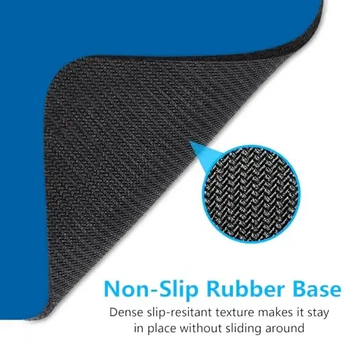 Dapesuom Small Mouse Pad, 6 x 8 Inch Thick Rubber Premium-Textured Non-Slip Portable & Washable Mini Mouse Mat for Women Men Wireless Laptops Keyboard Tray Gaming Computer Office Travel, Dark Blue - 6