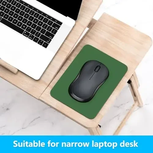 Dapesuom Small Mouse Pad, 6 x 8 Inch Thick Rubber Premium-Textured Non-Slip Portable & Washable Mini Mouse Mat for Women Men Wireless Laptops Keyboard Tray Gaming Computer Office Travel, Forest Green - 4