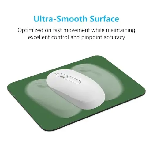 Dapesuom Small Mouse Pad, 6 x 8 Inch Thick Rubber Premium-Textured Non-Slip Portable & Washable Mini Mouse Mat for Women Men Wireless Laptops Keyboard Tray Gaming Computer Office Travel, Forest Green - 5