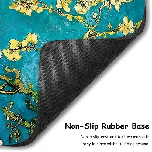 Dapesuom Small Mouse Pad, 6 x 8 Inch Thick Rubber Premium-Textured Non-Slip Portable & Washable Mini Mouse Mat for Women Men Wireless Laptops Keyboard Tray Gaming Work Computer Office Travel, Flower - 4