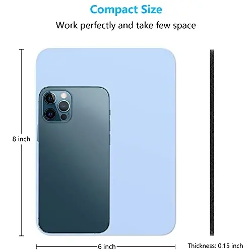 Dapesuom Small Mouse Pad, 6 x 8 Inch Thick Rubber Premium-Textured Non-Slip Portable & Washable Mini Mouse Mat for Women Men Wireless Laptops Keyboard Tray Gaming Work Computer Office Travel, Sky Blue - 2