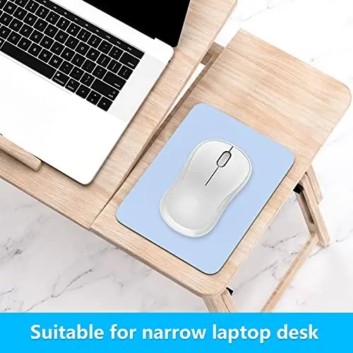 Dapesuom Small Mouse Pad, 6 x 8 Inch Thick Rubber Premium-Textured Non-Slip Portable & Washable Mini Mouse Mat for Women Men Wireless Laptops Keyboard Tray Gaming Work Computer Office Travel, Sky Blue - 3