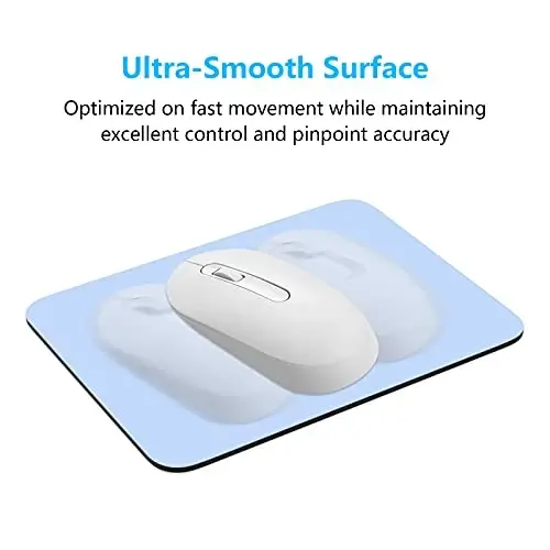 Dapesuom Small Mouse Pad, 6 x 8 Inch Thick Rubber Premium-Textured Non-Slip Portable & Washable Mini Mouse Mat for Women Men Wireless Laptops Keyboard Tray Gaming Work Computer Office Travel, Sky Blue - 5