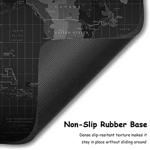 Dapesuom Small Mouse Pad, 6 x 8 Inch Thick Rubber Premium-Textured Non-Slip Portable & Washable Mini Mouse Mat for Women Men Wireless Laptops Keyboard Tray Gaming Work Computer Office Travel, Map - 11
