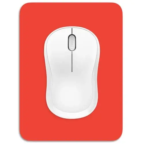 Dapesuom Small Mouse Pad, 6 x 8 Inch Thick Rubber Premium-Textured Non-Slip Portable & Washable Mini Mouse Mat for Women Men Wireless Laptops Keyboard Tray Gaming Work Computer Office Travel, Red - 1