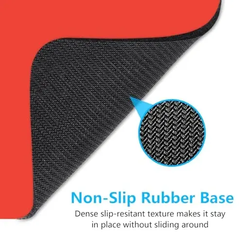 Dapesuom Small Mouse Pad, 6 x 8 Inch Thick Rubber Premium-Textured Non-Slip Portable & Washable Mini Mouse Mat for Women Men Wireless Laptops Keyboard Tray Gaming Work Computer Office Travel, Red - 6