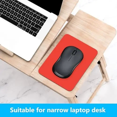 Dapesuom Küçük Mouse Pad, 6 x 8 İnç Kalın Kauçuk Premium Dokulu Kaymaz Taşınabilir ve Yıkanabilir Mini Mouse Mat Kadın Erkek Kablosuz Dizüstü Bilgisayarlar Klavye Tepsisi Oyun Çalışma Bilgisayar Ofis Seyahat, Kırmızı - 4