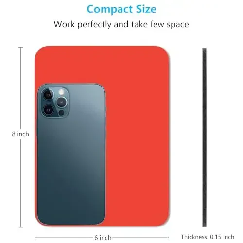 Dapesuom Small Mouse Pad, 6 x 8 Inch Thick Rubber Premium-Textured Non-Slip Portable & Washable Mini Mouse Mat for Women Men Wireless Laptops Keyboard Tray Gaming Work Computer Office Travel, Red - DAPESUOM (1)