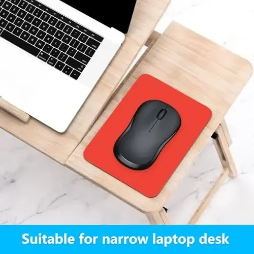 Dapesuom Small Mouse Pad, 6 x 8 Inch Thick Rubber Premium-Textured Non-Slip Portable & Washable Mini Mouse Mat for Women Men Wireless Laptops Keyboard Tray Gaming Work Computer Office Travel, Red - 4