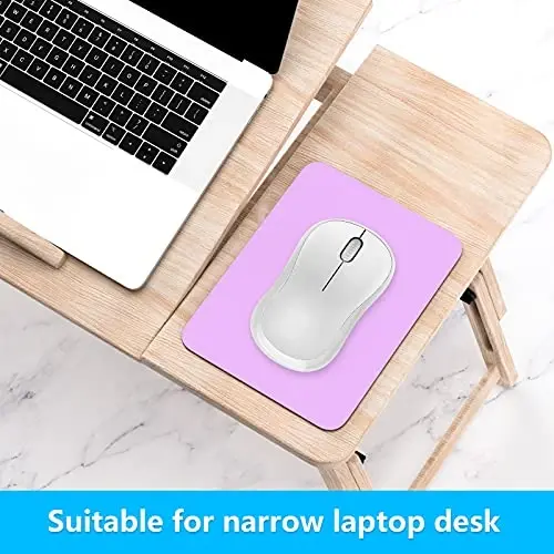 Dapesuom Küçük Mouse Pad, 6 x 8 İnç Kalın Kauçuk Premium Dokulu Kaymaz Taşınabilir ve Yıkanabilir Mini Mouse Mat Kadın Erkek Kablosuz Dizüstü Bilgisayarlar Klavye Tepsisi Oyun Çalışma Bilgisayar Ofis Seyahat, Mor - 3
