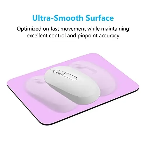 Dapesuom Small Mouse Pad, 6 x 8 Inch Thick Rubber Premium-Textured Non-Slip Portable & Washable Mini Mouse Mat for Women Men Wireless Laptops Keyboard Tray Gaming Work Computer Office Travel, Purple - 5