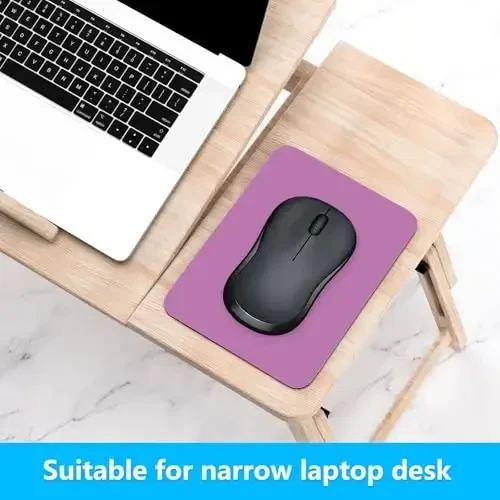 Dapesuom Small Mouse Pad, 6 x 8 Inch Thick Rubber Premium-Textured Non-Slip Portable & Washable Mini Mouse Mat for Women Men Wireless Laptops Keyboard Tray Gaming Work Computer Travel, Radiant Orchid - 4