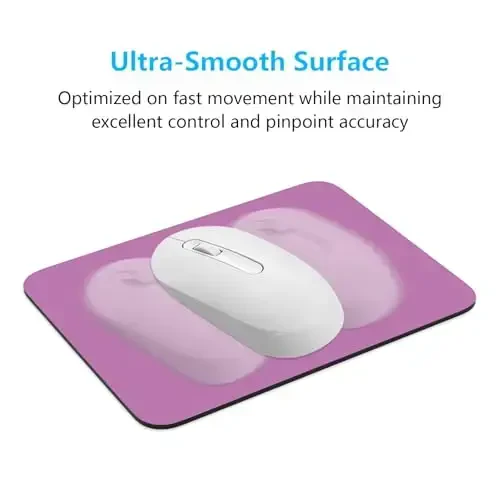 Dapesuom Small Mouse Pad, 6 x 8 Inch Thick Rubber Premium-Textured Non-Slip Portable & Washable Mini Mouse Mat for Women Men Wireless Laptops Keyboard Tray Gaming Work Computer Travel, Radiant Orchid - 5