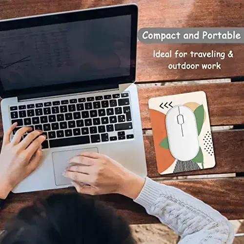 Dapesuom Small Mouse Pad, 6 x 8 Inch Thick Rubber Premium-Textured Non-Slip Portable & Washable Mini Mouse Mat for Women Men Wireless Laptops Keyboard Tray Gaming Office Travel, Abstract Painting - 7