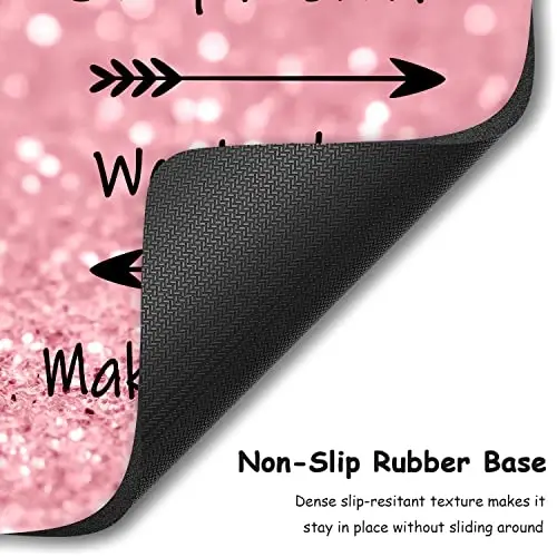 Dapesuom Small Mouse Pad, 6 x 8 Inch Thick Rubber Premium-Textured Non-Slip Portable & Washable Mini Mouse Mat for Women Wireless Laptops Keyboard Tray Gaming Work Computer Office Travel, Pink Quotes - 4