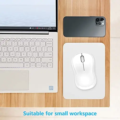 Dapesuom Small Mouse Pad, 6 x 8 Inch Thick Rubber Premium-Textured Non-Slip Portable & Washable Mini Mouse Mat for Women Wireless Laptops Keyboard Tray Gaming Work Computer Office Travel, Space Gray - 4