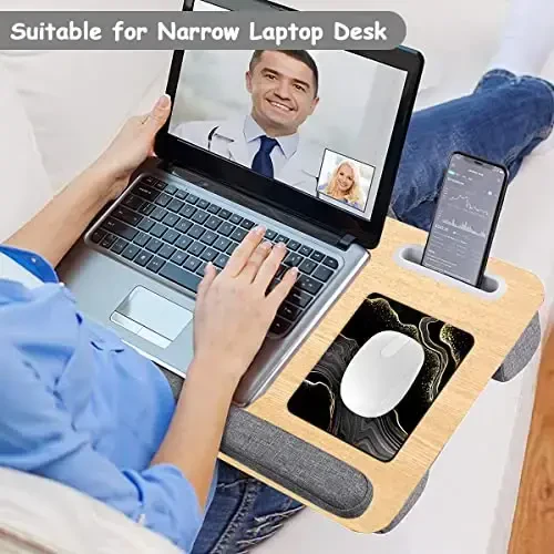 Dapesuom Small Mouse Pad, 6 x 8 Inch Thick Rubber Premium-Textured Non-Slip Portable & Washable Mini Mouse Mat for Women Men Wireless Laptops Keyboard Tray Gaming Computer Office Travel, Black Marble - 5