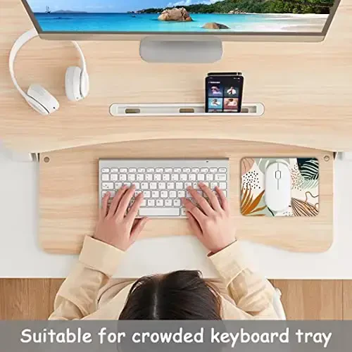 Dapesuom Small Mouse Pad, 6 x 8 Inch Thick Rubber Premium-Textured Non-Slip Portable & Washable Mini Mouse Mat for Women Men Wireless Laptops Keyboard Tray Gaming Work Office Travel, Tropical Plants - 6