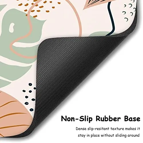 Dapesuom Small Mouse Pad, 6 x 8 Inch Thick Rubber Premium-Textured Non-Slip Portable & Washable Mini Mouse Mat for Women Men Wireless Laptops Keyboard Tray Gaming Work Office Travel, Tropical Plants - 11