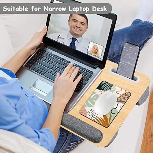 Dapesuom Small Mouse Pad, 6 x 8 Inch Thick Rubber Premium-Textured Non-Slip Portable & Washable Mini Mouse Mat for Women Men Wireless Laptops Keyboard Tray Gaming Work Office Travel, Tropical Plants - 12