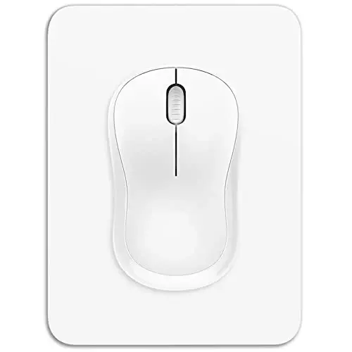 Dapesuom Mouse Pad, Small Mouse Pad 6 x 8 Inch with Non-Slip Rubber Base, Waterproof Mouse Mat, Mini Mouse Pad for Women Kids Men Wireless Mouse Laptops Keyboard Tray Home Office Travel, White - 1