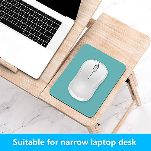 Dapesuom Mouse Pad, Small Mouse Pad 6 x 8 Inch with Non-Slip Rubber Base, Waterproof Mouse Mat, Mini Mouse Pad for Women Kids Wireless Mouse Laptops Keyboard Tray Home Office Travel, Malachite Green - 3