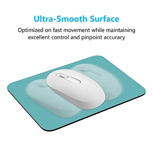 Dapesuom Mouse Pad, Small Mouse Pad 6 x 8 Inch with Non-Slip Rubber Base, Waterproof Mouse Mat, Mini Mouse Pad for Women Kids Wireless Mouse Laptops Keyboard Tray Home Office Travel, Malachite Green - 5