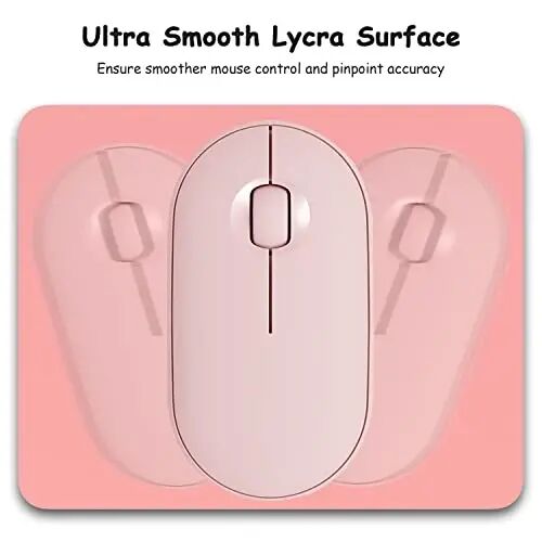 Dapesuom Small Mouse Pad, 5 x 6 Inch Thick Rubber Premium-Textured Non-Slip Portable & Washable Mini Mouse Mat for Women Men Wireless Laptops Keyboard Tray Gaming Computer Office Travel, Rose Pink - 3