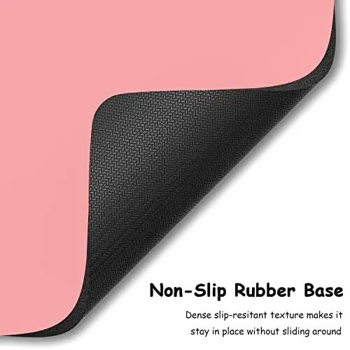 Dapesuom Small Mouse Pad, 5 x 6 Inch Thick Rubber Premium-Textured Non-Slip Portable & Washable Mini Mouse Mat for Women Men Wireless Laptops Keyboard Tray Gaming Computer Office Travel, Rose Pink - 4
