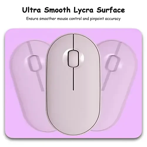 Dapesuom Small Mouse Pad, 5 x 6 Inch Thick Rubber Premium-Textured Non-Slip Portable & Washable Mini Mouse Mat for Women Men Wireless Laptops Keyboard Tray Gaming Work Computer Office Travel, Purple - 3