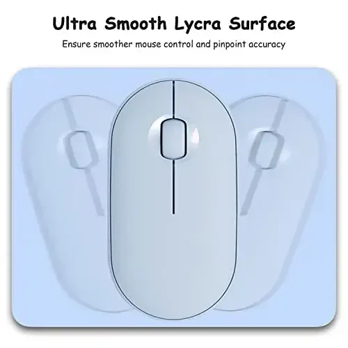 Dapesuom Small Mouse Pad, 5 x 6 Inch Thick Rubber Premium-Textured Non-Slip Portable & Washable Mini Mouse Mat for Women Men Wireless Laptops Keyboard Tray Gaming Work Computer Office Travel, Sky Blue - 3