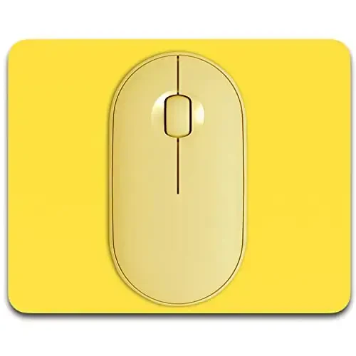 Dapesuom Small Mouse Pad, 5 x 6 Inch Thick Rubber Premium-Textured Non-Slip Portable & Washable Mini Mouse Mat for Women Men Wireless Laptops Keyboard Tray Gaming Work Computer Office Travel, Yellow 