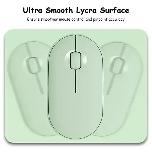 Dapesuom Small Mouse Pad, 5 x 6 Inch Thick Rubber Premium-Textured Non-Slip Portable & Washable Mini Mouse Mat for Women Men Wireless Laptops Keyboard Tray Gaming Work Computer Travel, Lake Green - 3