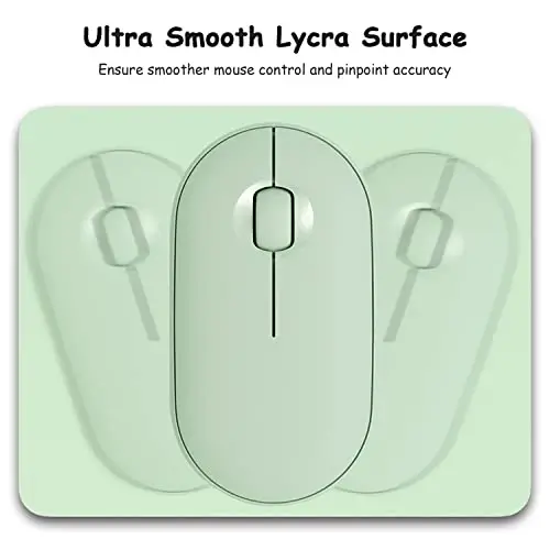 Dapesuom Small Mouse Pad, 5 x 6 Inch Thick Rubber Premium-Textured Non-Slip Portable & Washable Mini Mouse Mat for Women Men Wireless Laptops Keyboard Tray Gaming Work Computer Travel, Lake Green - 3