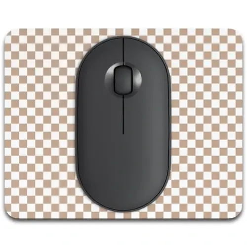 Dapesuom Small Mouse Pad, 5 x 6 Inch Thick Rubber Premium-Textured Non-Slip Portable & Washable Mini Mouse Mat for Women Men Wireless Laptops Keyboard Tray Gaming Work Travel,Clay - 1