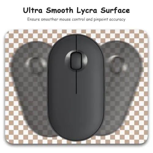 Dapesuom Small Mouse Pad, 5 x 6 Inch Thick Rubber Premium-Textured Non-Slip Portable & Washable Mini Mouse Mat for Women Men Wireless Laptops Keyboard Tray Gaming Work Travel,Clay - 3