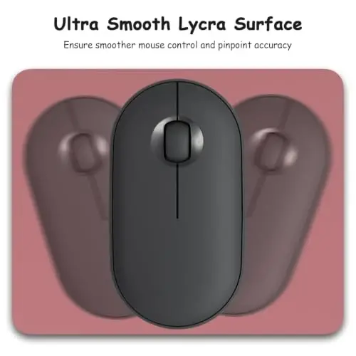 Dapesuom Small Mouse Pad, 5 x 6 Inch Thick Rubber Premium-Textured Non-Slip Portable & Washable Mini Mouse Mat for Women Men Wireless Laptops Keyboard Tray Gaming Work Travel,Dark Red - 3