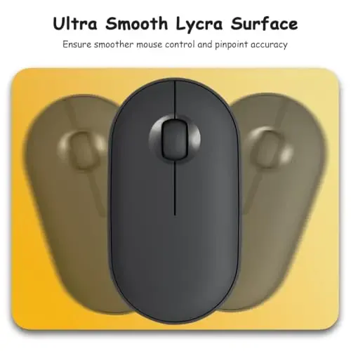 Dapesuom Small Mouse Pad, 5 x 6 Inch Thick Rubber Premium-Textured Non-Slip Portable & Washable Mini Mouse Mat for Women Men Wireless Laptops Keyboard Tray Gaming Work Travel,Gradient Yellow - 3
