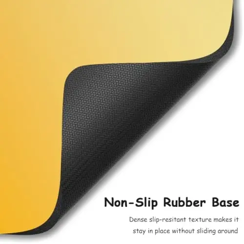Dapesuom Small Mouse Pad, 5 x 6 Inch Thick Rubber Premium-Textured Non-Slip Portable & Washable Mini Mouse Mat for Women Men Wireless Laptops Keyboard Tray Gaming Work Travel,Gradient Yellow - 4