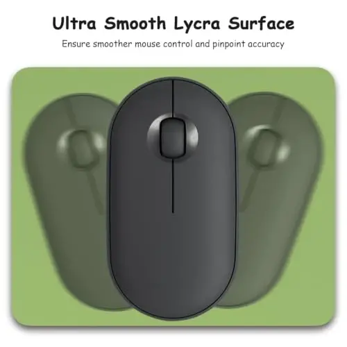 Dapesuom Small Mouse Pad, 5 x 6 Inch Thick Rubber Premium-Textured Non-Slip Portable & Washable Mini Mouse Mat for Women Men Wireless Laptops Keyboard Tray Gaming Work Travel,Grass Green - 3