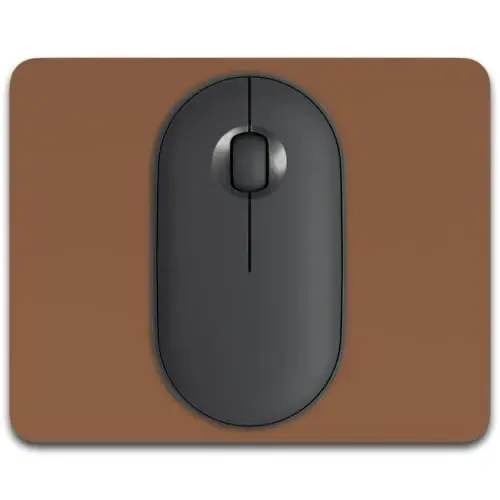 Dapesuom Small Mouse Pad, 5 x 6 Inch Thick Rubber Premium-Textured Non-Slip Portable & Washable Mini Mouse Mat for Women Men Wireless Laptops Keyboard Tray Gaming Work Travel,Leather Brown - 1