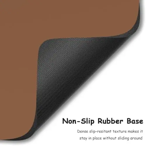Dapesuom Small Mouse Pad, 5 x 6 Inch Thick Rubber Premium-Textured Non-Slip Portable & Washable Mini Mouse Mat for Women Men Wireless Laptops Keyboard Tray Gaming Work Travel,Leather Brown - 4