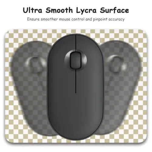 Dapesuom Small Mouse Pad, 5 x 6 Inch Thick Rubber Premium-Textured Non-Slip Portable & Washable Mini Mouse Mat for Women Men Wireless Laptops Keyboard Tray Gaming Work Travel,Sand - 3