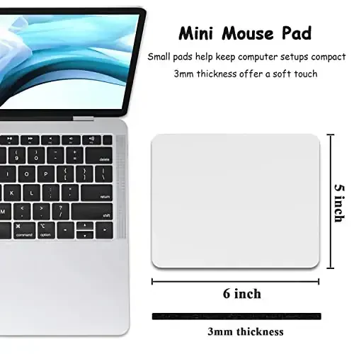 Dapesuom Small Mouse Pad, 5 x 6 Inch Thick Rubber Premium-Textured Non-Slip Portable & Washable Mini Mouse Mat for Women Wireless Laptops Keyboard Tray Gaming Work Computer Office Travel, Space Gray - MODAZONE (1)
